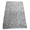 Magic Glow in the Dark Fleece Filt Throw Grey Stars / Moon New Plush Furry Throw Warme Philt Nursery Bedding Filtar Swaddling