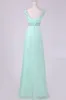 Cheap Chiffon Formal Occasion Prom Evening Dresses Beads Yellow Red Silver Royal Blue Mint Blush Bridesmaid Party Gowns Long Real Image 2019