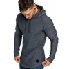 Mode-Nouvelle Mode Hommes Sweats À Capuche Plus La Taille 3XL À Manches Longues Plaine Sweat À Capuche Pull Mâle Fitness Tops Automne Printemps Vêtements