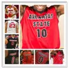 Ncaa erkekler arkansas devlet basketbol formaları caleb alanları jerry johnson malik brevard christian willis melo eggleston eaton kus kırmızı beyaz