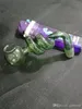 bongs cor pot espiral de vidro acessórios, tubos de vidro fumadores coloridos mini-multi-cores Tubos melhor mão glas colher