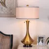 Beautiful Gold Metal Surface Table Lamp Living Room Bedroom Bedside Black Marble Home Lighting Double E27 Base Pull Wire Switch