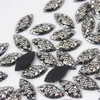 7 * 15/9 * 20/11 * 24/20 * 40mm pistol svart hästögonharts rhinestones kristall flatback pärlor scrapbooking hantverk smycken tillbehör zz312