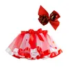 15 kolorów Dziewczynek Tutu Sukienka Cukierki Rainbow Color Mesh Dzieci Spódnice + Łuk Barrettes 2 sztuk / Set Kids Holidays Dresses Tutus