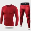 Heren Tactical Fleece Thermal Ondergoed Zweet Sneldrogend Thermo Ondergoed Heren Ademend Elasticiteit Lange Johns Tops Pants Set