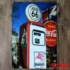 Retro Metal Poster Benzin Gaz Bira Rotası 66 Vintage Craft Tin Sign Restoran KTV Bar İşaretleri Duvar Sanat Metal Sticker BH2210 TQQ