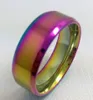 Hela 50st 316L 8mm enkla Band Rostfritt stålringar Fashion Jewelry Ring for Man Women8350976