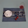 Patchwork Kant Christmas Placemat Chinese Katoen Linnen Tafel Placemats Rechthoek Kom Plaat Dish Pallet Matten Eettafel Pads