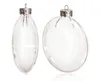 DIY Paintable Clear Christmas Decoration 80mm Glass Disc Ornament With Silver Cap 100 Pack1294S