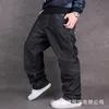 Partihandel-New Fashion Broderi Skateboarder Jeans Mans Baggy Jeans Mens Hip Hop Wide Ben Denim Byxor Män Plus Size 42 44