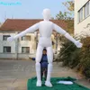 3.5m Lighting Movable Inflatable Alien Costume Walking Marionette Controllable Men Held Parade Puppet With LED Lights