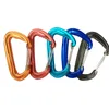 12KN Climbing Locker Aluminum Alloy Carabiner Keychain Outdoor Camping Climbing Snap Clip Lock Buckle Hook Fishing Tool Approx 8CM