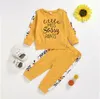 Baby Mädchen Kleidung Frühling Brief Gedruckt Kleidung Sets Kinder Runde Kragen Langarm Tops Hosen Anzüge Lässige Hoodies Hosen Outfits c7211