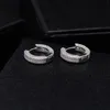 Nuevos aretes de Huggie para hombres Hielo de circón cúbico Color de plata de oro parejas de pendientes joyas de hip hop para regalos303g