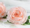 9cm人工ローズフラワーヘッドシルク装飾フラワーパーティーの装飾の結婚式の壁の花の花束白人人工ローズブーケGB1199