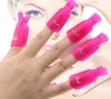 100 set nagellak remover clip afwezig van dopset kleurrijke plastic clip remover wrap nail art tool manicure tools