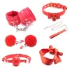 Toys sexuels de haute qualité pour femmes BDSM Sex Bondage Set Hand S Camps Gag Whip Corde pour adultes Produits sexuels pour les couples Y19123116407