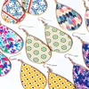 Barokke stijl patroon textuur lederen Marokkaanse Teardrop oorbellen voor vrouwen gouden frame trim lederen oorbellen sieraden Whole2044152