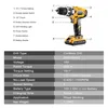 Deko GCD18DU2 18V DC Cordless Borr 2 hastighet litiumbatteri Hem Diy Electric Screwdriver Mini Power Driver LED Power Tools Set3976570331