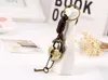 Serce Key Ring Antyczne Srebrny List Tag Keychain Posiadacze Torba Wisi Moda Biżuteria Drop Ship