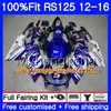 Injectie OEM voor Aprilia RS-125 RS125RR RS4 2012 2013 2014 2015 2016 315HM.30 RSV125 RS 125 RS125 12 13 14 15 16 Fairing Kit Top Glossy Red