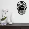 Day of the Dead Sugar Skull Wall Clock Mexikansk Skull Dia de Muertos Wall Clock Floral Candy Skull Decorative Hanging Wall Watch CJ9195484