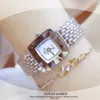 Orologi da donna Designer Brand Luxury Quartz Diamond Gold Watch Square Ladies Orologi da polso Orologio femminile per ragazza Dameshorloge