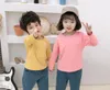 2019 In the autunno New Style Boys and Girls Pure Color T-shirt Long Maniche Fashi