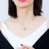 Ny mode lyxdesigner rosguldpläterad koppar diamant söt härlig liten elefant kort choker hänge halsband för kvinnor