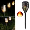 LED torche solaire lumière torches lampe jardin lumières vacillantes flamme extérieure étanche paysage décoration pelouse chemin projecteur 51LED B5919