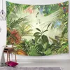 Tapeçaria tropical vintage palmier árvore parede pendurado decoração folha de bananeira folhas mural selva floresta tropical tenture pano decorativo 190m