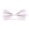 Gentleman Men Classic Satin Bowtie krawat na przyjęcie weselne Regulowana muszka w muszce czarny/biały/srebrny