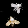 2019 new high-grade inlaid zircon bee pearl brooch pin personality animal fashion coat clothing female accessories jewelry hot brooch