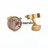Yoursfs 2 PairsSet Mobile Phone Mechanical Model Cuff links Fashion Apparel 18K Gold Plated Man Anniversary Christmas Gift Busine2021558