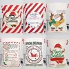 Drawstring Christmas Gift Bags New Heavy Santa Canvas Santa Claus Sack Bags for Kids Xmas Gift Bags