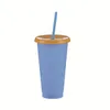 온도 변화 색상 컵 매직 캔디 컬러 음주 텀블러와 뚜껑과 빨대 물 병 커피 맥주 컵 5 색 HHA1361