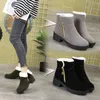 Bottes d'hiver pour femmes nouvelle mode polyvalent de haute qualité bottines avec polaire chaud neige coton chaussures vente directe d'usine