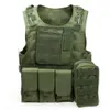 Kamizelki męskie Kamuflaż Tactical Vest CS Army Wargame Body Molle Armor Outdoors Sprzęt 6 Kolory 600D Nylon1