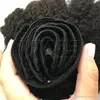 Afro Kinky Curly Clip In Hair Extensions 4A 4C Natural Color 7Pcs/set 100g 120g Brazilian Virgin Human Hair Weave Bundles 8 To 24 Inch opp