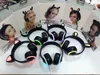 Cat Ear Headphones 7-Färg Blinkande Glödande Headset Hörlurar Bluetooth Headphone för Girls Kids Gaming Rabbit Deer Devil Ear Headband