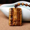 Upuść Tygrysy Kamień Kamień Ręka rzeźbiony Naszyjnik z łańcuchem Lucky Amulet Fine Biżuteria dla mężczyzn Prezent 6514712