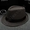 40 couleurs choisir hommes femmes doux Fedora Panama chapeaux coton/lin chapeaux de paille en plein air Stingy Brim chapeaux printemps été plage chapeau de soleil