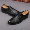 Fashion High S Quality Hommes pointé Point Lace Up Alligator Casual Oxford Marid Robe Driving Homecoming Business Shoes C AUal Dre Buine Hoe