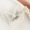 Pearl Butterfly Hair Clips for Kids Girls Teens Embroidery Hairpin Women Girls Hair Accessories Headdress Ornament