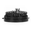 4pcs Roman Numeral Bracelets Steel Couple Bangle Crown Bracelets For Women Men Love Jewelry Valentine's Day Gift