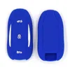 3 Knappar Silikongummi Key Case Cover Skin Set Fob Protector för Tesla Modell s x3 silikoner