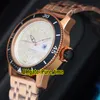 New Master Compasser Q2018470 Swiss 585 Quartz Black Dial Mens Watch Rose Gold Two Tone Black Steel Bracel Sapphire Watches Pure_time.