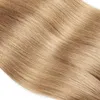 Fasci di tessuto per capelli umani biondo miele # 27 # 30 Capelli lisci castani vergini malesi 3 o 4 pacchi Estensioni dei capelli umani Remy da 16-24 pollici
