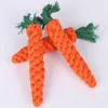 New Carrot Dog Toys Cat Pet Cotton يقلد مضفر حبل الحبل العظم العظم الأسنان مقاوم للأسنان لدغة ألعاب DC429