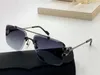 Rimless Square 선글라스 0936 Goldgrey Shaded 63mm Occhiali da Sole Men Pilot Sunglasses New와 Box1863922